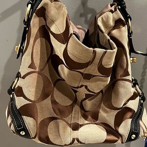 Coach Black and Gold Shoulder Bag